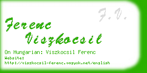 ferenc viszkocsil business card